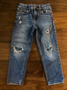 Zara kids Distressed Blue Slim Straight Jeans